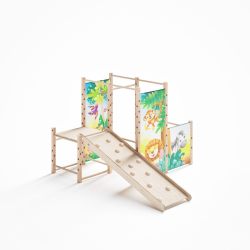 Mały plac zabaw Montessori z pochylnią wspinaczkową | Kids Jungle