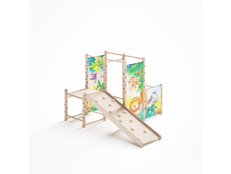 Mały plac zabaw Montessori z pochylnią wspinaczkową | Kids Jungle