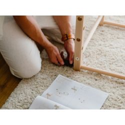 Großer Montessori Indoor-Spielplatz mit zwei Holzleitern