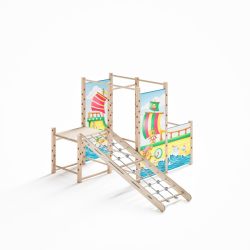 Mały plac zabaw Montessori z drabinką sznurkową