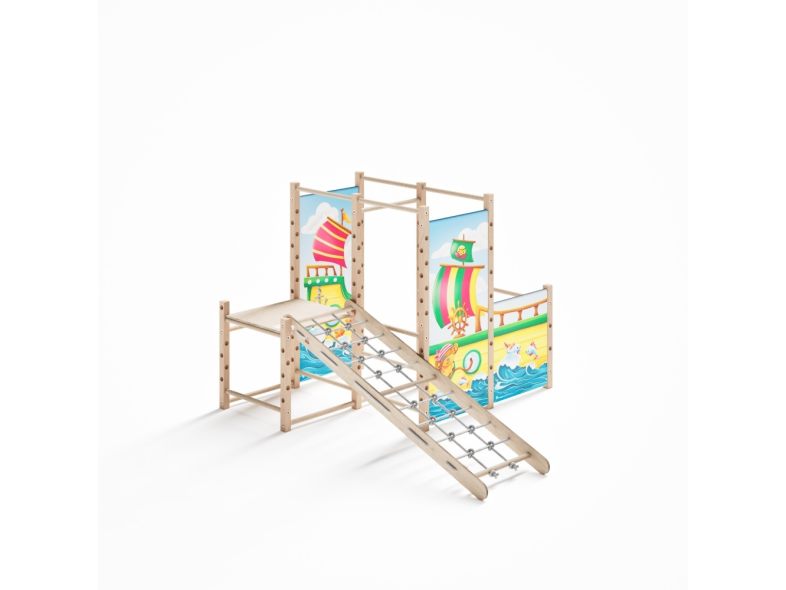 Mały plac zabaw Montessori z drabinką sznurkową